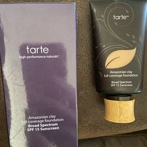 Tarte Amazonian Clay Foundation Full Coverage SPF 15 37S medium tan sand NIB
